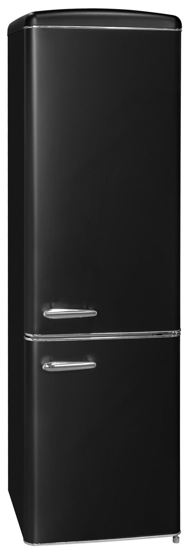 Frigorífico Combi Retro Negro Mate RKGC250-70-H-160E (Ancho 54 cm)